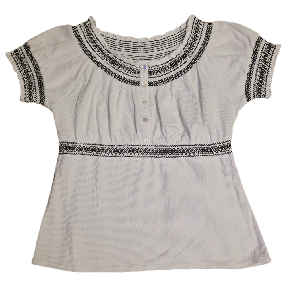 White and Black Women's Blouse